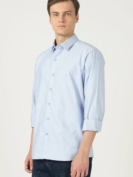 All Day Comfortable Luxury Cotton Formal Shirt - Light Blue